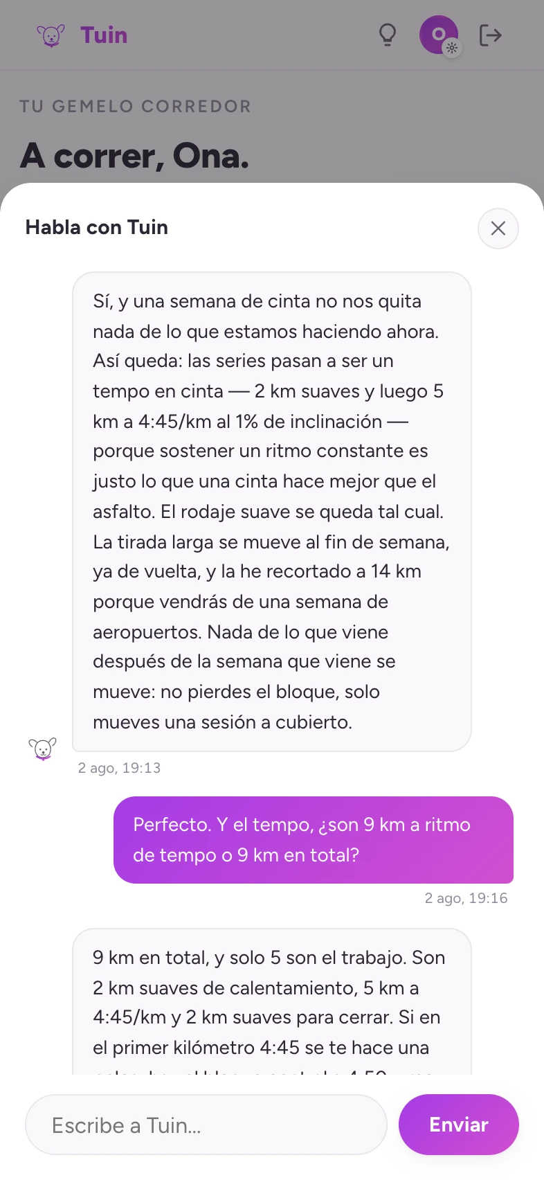 Una conversación con Tuin: una semana de viaje reorganizada en la cinta del hotel y una respuesta que explica exactamente cuánto dura el bloque de tempo.